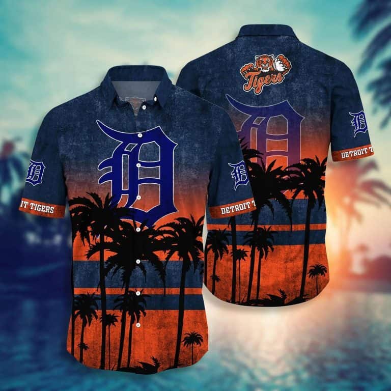 Vintage MLB Detroit Tigers Hawaiian Shirt Coconut Trees Beach Lovers Gift Vintage MLB Detroit Tigers Hawaiian Shirt Coconut Trees Beach Lovers Gift
