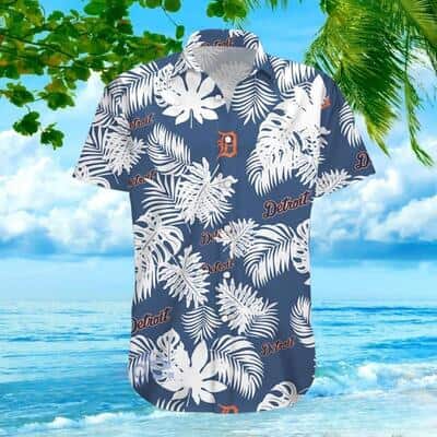 MLB Detroit Tigers Hawaiian Shirt Palm Leaves Pattern Summer Aloha