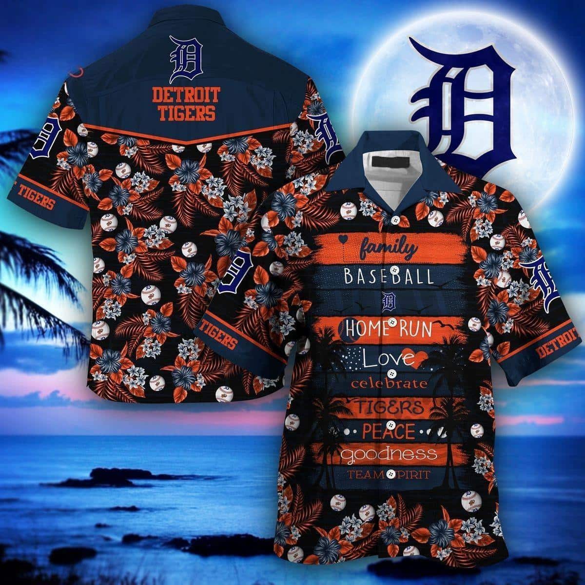 MLB Detroit Tigers Hawaiian Shirt Family Baseball Team Spirit MLB Detroit Tigers Hawaiian Shirt Family Baseball Team Spirit