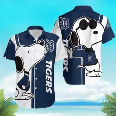 Snoopy Glasses MLB Detroit Tigers Hawaiian Shirt Best Beach Gift