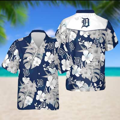 MLB Detroit Tigers Hawaiian Shirt Tropical Pattern Summer Beach Gift MLB Detroit Tigers Hawaiian Shirt Tropical Pattern Summer Beach Gift