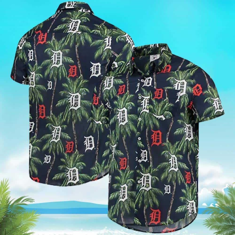 Vintage MLB Detroit Tigers Hawaiian Shirt Palm Tree Gift For Beach Trip Vintage MLB Detroit Tigers Hawaiian Shirt Palm Tree Gift For Beach Trip