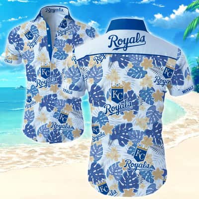 Beach Aloha MLB Kansas City Royals Hawaiian Shirt Palm Leaves Pattern
