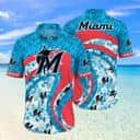 MLB Miami Marlins Hawaiian Shirt Tropical Flower Pattern Beach Lovers Gift MLB Miami Marlins Hawaiian Shirt Tropical Flower Pattern Beach Lovers Gift