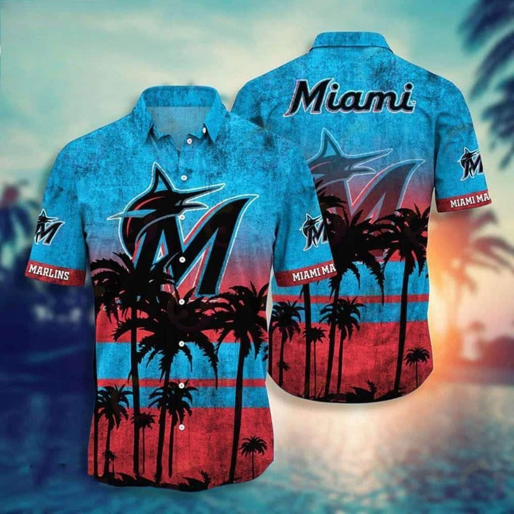 Vintage MLB Miami Marlins Hawaiian Shirt Trendy Summer Gift