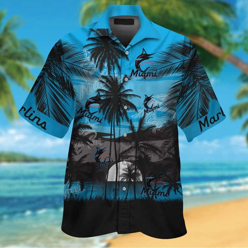 Vintage MLB Miami Marlins Hawaiian Shirt Gift For Beach Trip Vintage MLB Miami Marlins Hawaiian Shirt Gift For Beach Trip
