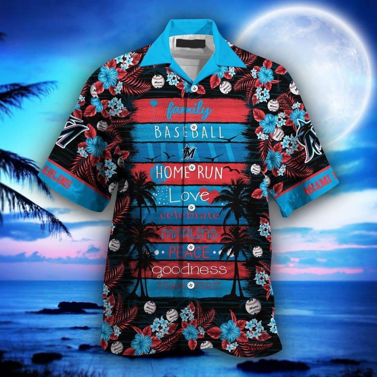 MLB Miami Marlins Hawaiian Shirt Summer Aloha Family Baseball Homerun Team Spirit MLB Miami Marlins Hawaiian Shirt Summer Aloha Family Baseball Homerun Team Spirit