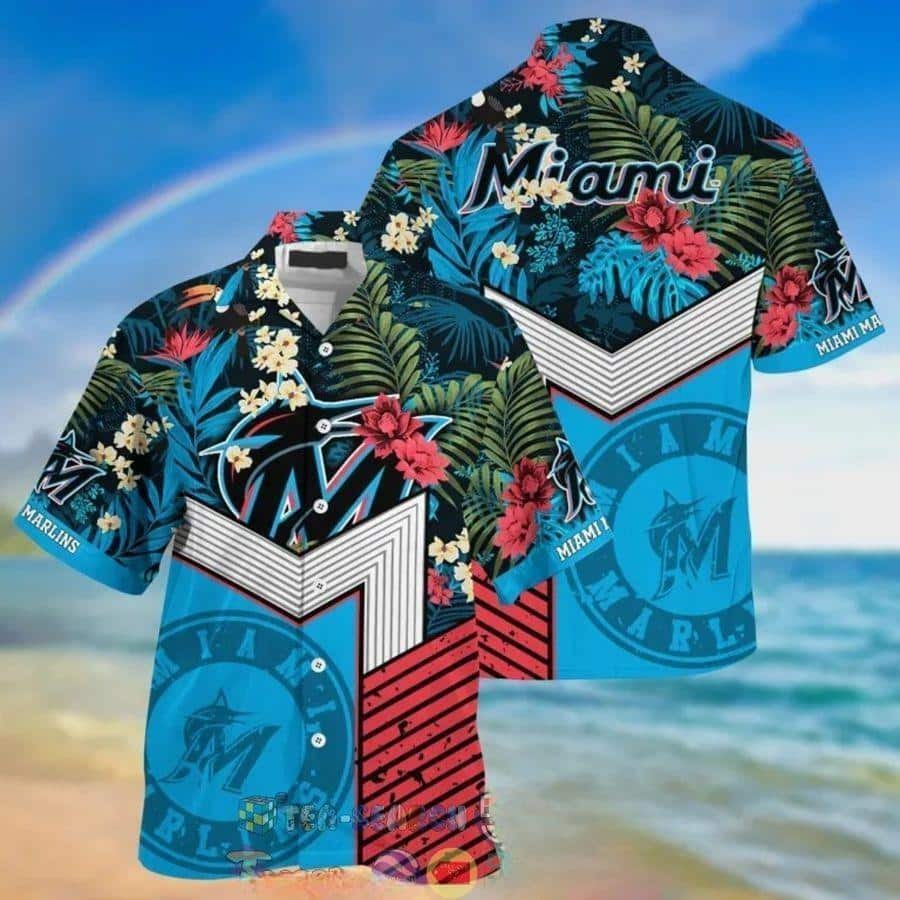 Summer Aloha MLB Miami Marlins Hawaiian Shirt Gift For Beach Trip Summer Aloha MLB Miami Marlins Hawaiian Shirt Gift For Beach Trip