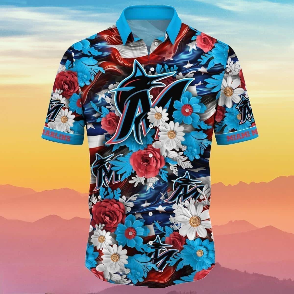 Floral Aloha MLB Miami Marlins Hawaiian Shirt Gift For Beach Trip Floral Aloha MLB Miami Marlins Hawaiian Shirt Gift For Beach Trip