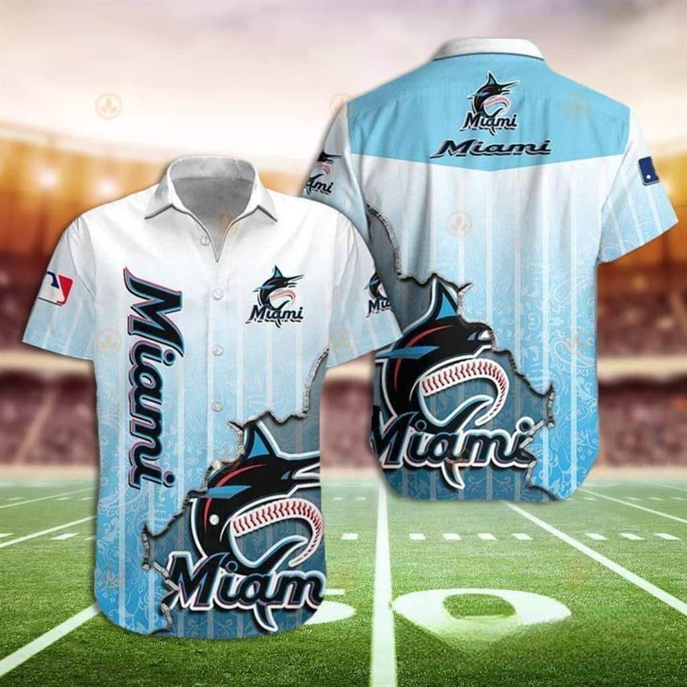Aloha MLB Miami Marlins Hawaiian Shirt Baseball Gift For Boyfriend Aloha MLB Miami Marlins Hawaiian Shirt Baseball Gift For Boyfriend