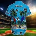 MLB Miami Marlins Hawaiian Shirt Tropical Sea And Parrots Aloha