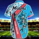 MLB Miami Marlins Hawaiian Shirt Skeleton Aloha Tropical Flower Pattern MLB Miami Marlins Hawaiian Shirt Skeleton Aloha Tropical Flower Pattern