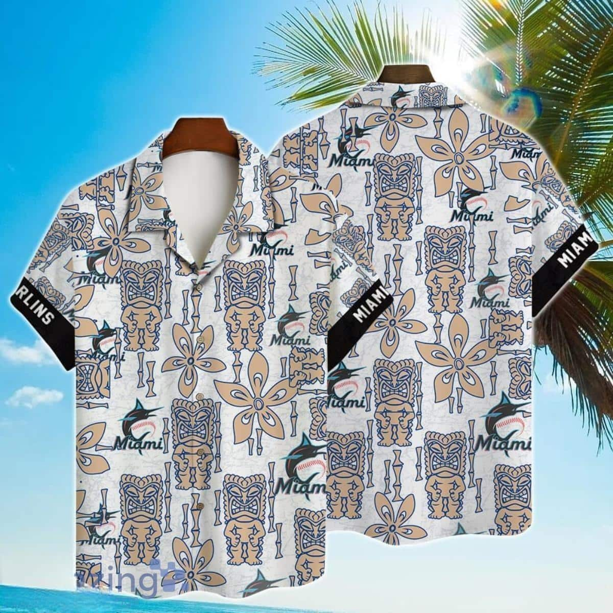 MLB Miami Marlins Hawaiian Shirt Gift For Baseball Dad