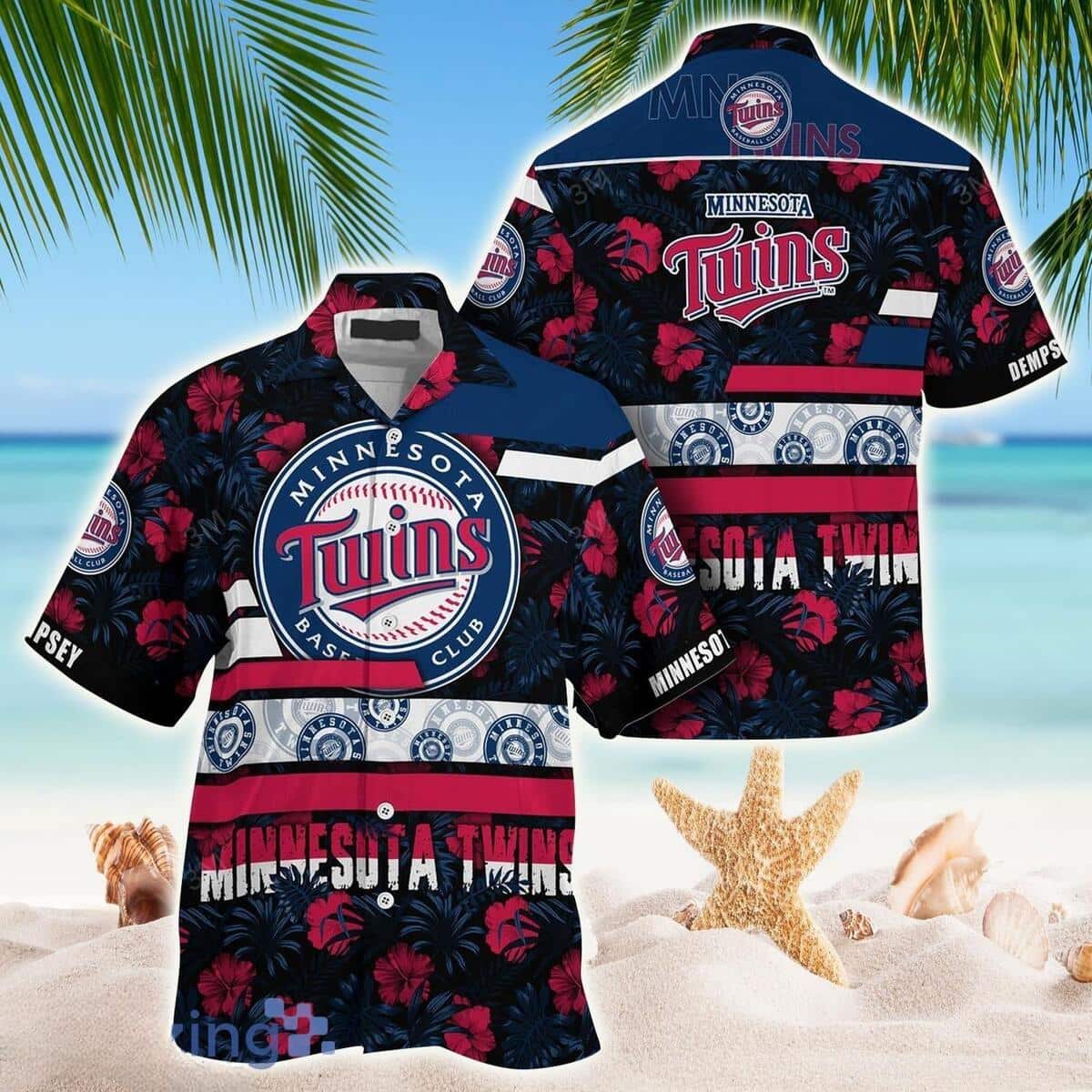 MLB Minnesota Twins Hawaiian Shirt Tropical Flower Pattern Gift For Beach Trip MLB Minnesota Twins Hawaiian Shirt Tropical Flower Pattern Gift For Beach Trip