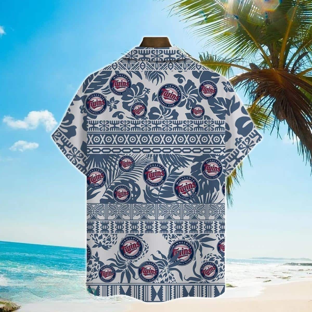 MLB Minnesota Twins Hawaiian Shirt Palm Leaves Pattern Best Beach Gift MLB Minnesota Twins Hawaiian Shirt Palm Leaves Pattern Best Beach Gift
