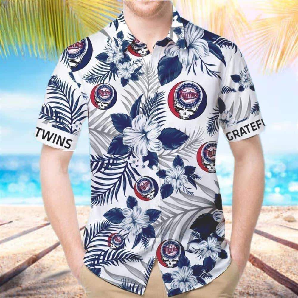 MLB Minnesota Twins Hawaiian Shirt Tropical Flower Pattern Summer Beach Gift MLB Minnesota Twins Hawaiian Shirt Tropical Flower Pattern Summer Beach Gift