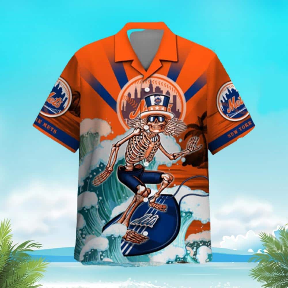 MLB New York Mets Hawaiian Shirt Funny Grateful Dead Summer Aloha