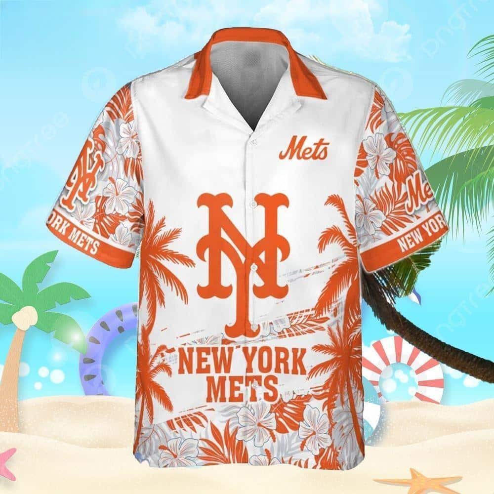 MLB New York Mets Hawaiian Shirt Flower Patterns Beach Vacation Gift