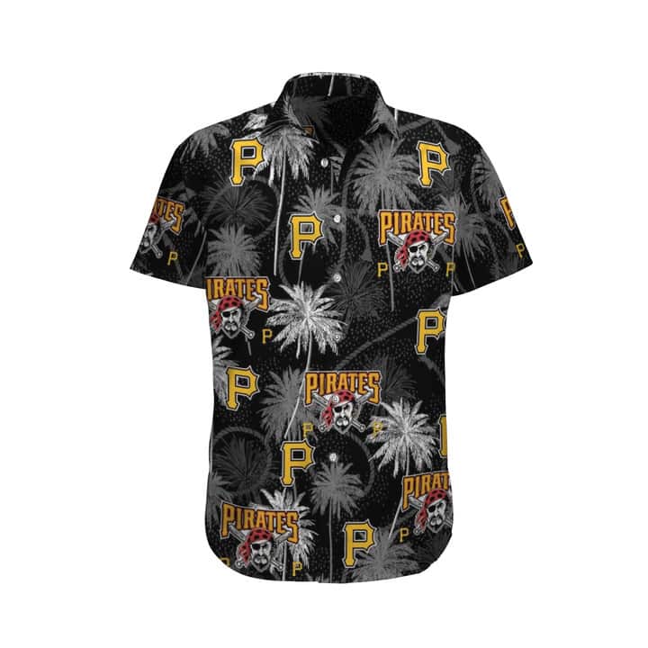 MLB Pittsburgh Pirates Hawaiian Shirt Tropical Palm Trees Pattern Gift For Him MLB Pittsburgh Pirates Hawaiian Shirt Tropical Palm Trees Pattern Gift For Him