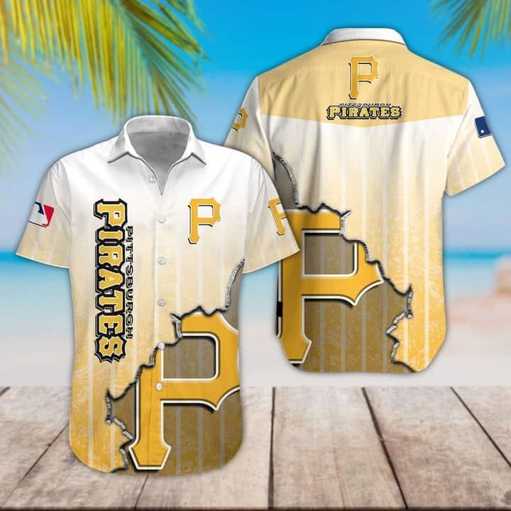 MLB Pittsburgh Pirates Hawaiian Shirt Basic Striped Pattern Gift For Baseball Fans MLB Pittsburgh Pirates Hawaiian Shirt Basic Striped Pattern Gift For Baseball Fans