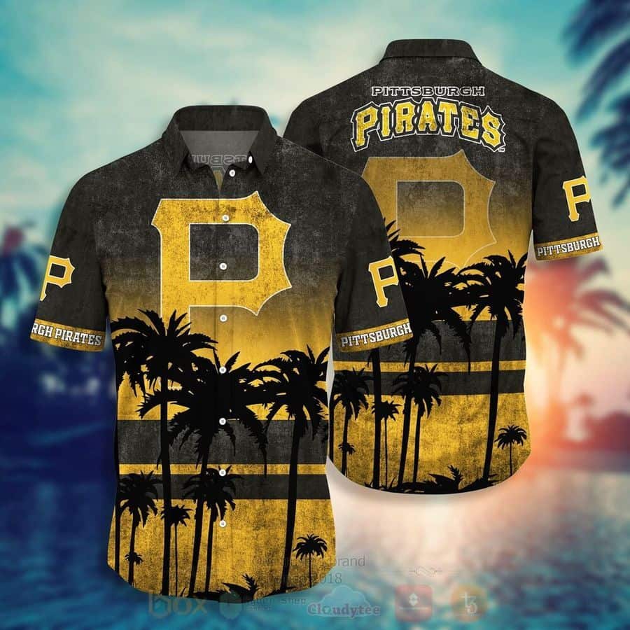 Vintage Aloha MLB Pittsburgh Pirates Hawaiian Shirt Palm Trees Pattern Vintage Aloha MLB Pittsburgh Pirates Hawaiian Shirt Palm Trees Pattern