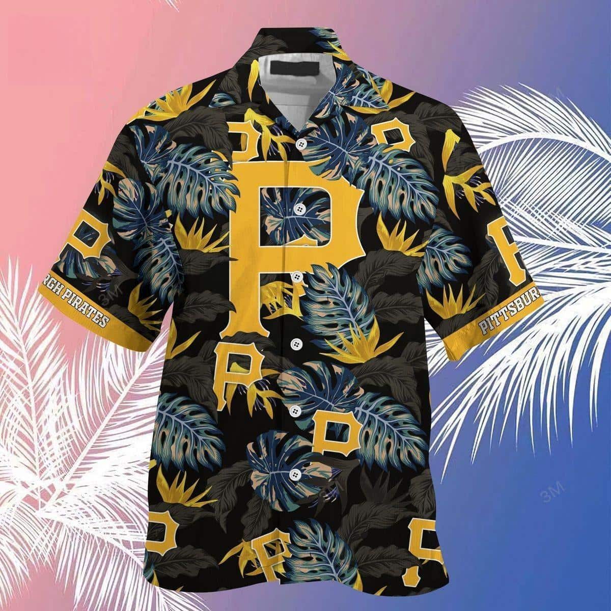 Aloha MLB Pittsburgh Pirates Hawaiian Shirt Palm Leaves Pattern Gift For Sport Dad Aloha MLB Pittsburgh Pirates Hawaiian Shirt Palm Leaves Pattern Gift For Sport Dad