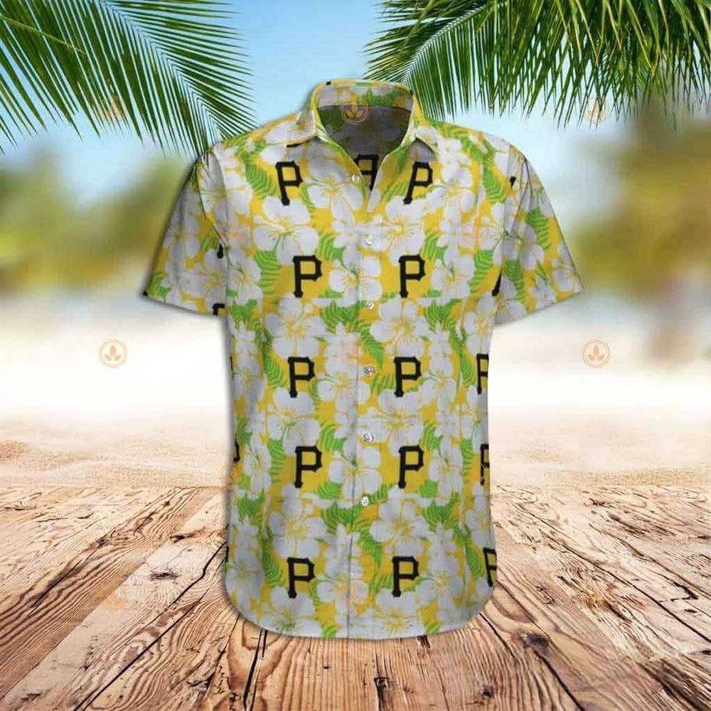 Summer Aloha MLB Pittsburgh Pirates Hawaiian Shirt White Hibiscus Flower Pattern Summer Aloha MLB Pittsburgh Pirates Hawaiian Shirt White Hibiscus Flower Pattern