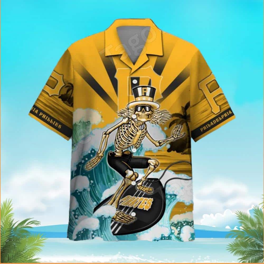 MLB Pittsburgh Pirates Hawaiian Shirt Funny Surfing Grateful Dead MLB Pittsburgh Pirates Hawaiian Shirt Funny Surfing Grateful Dead