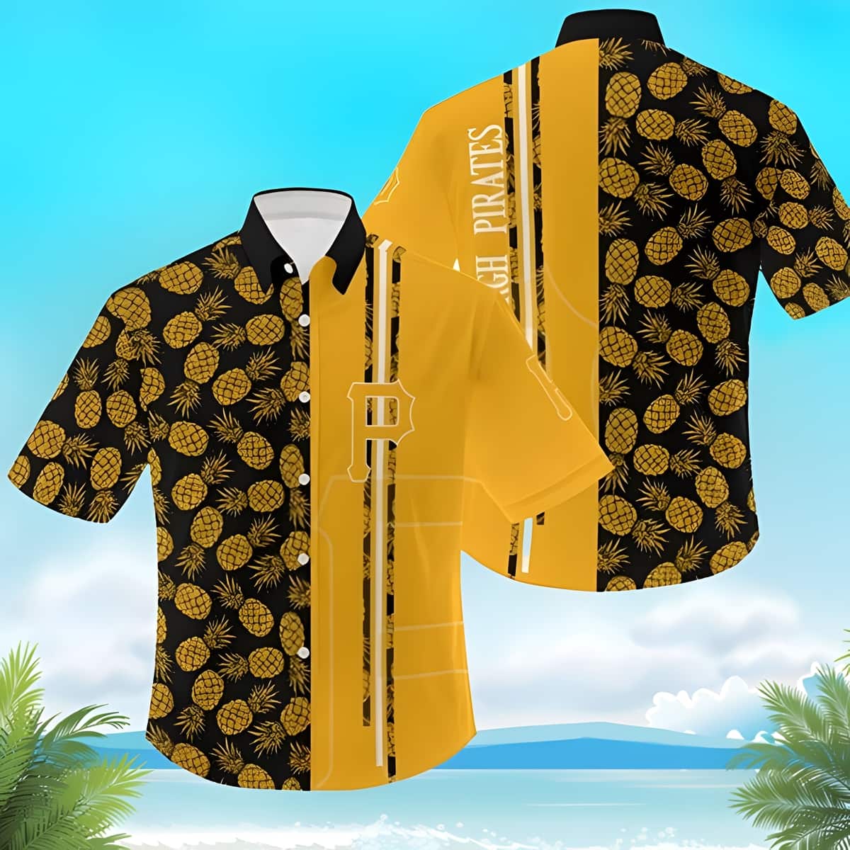 MLB Pittsburgh Pirates Hawaiian Shirt Pineapple Pattern Beach Vacation Gift MLB Pittsburgh Pirates Hawaiian Shirt Pineapple Pattern Beach Vacation Gift