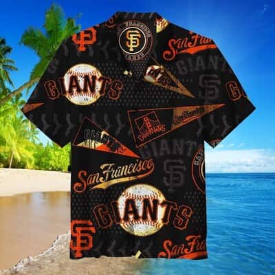 Black Aloha MLB San Francisco Giants Hawaiian Shirt Beach Lovers Gift