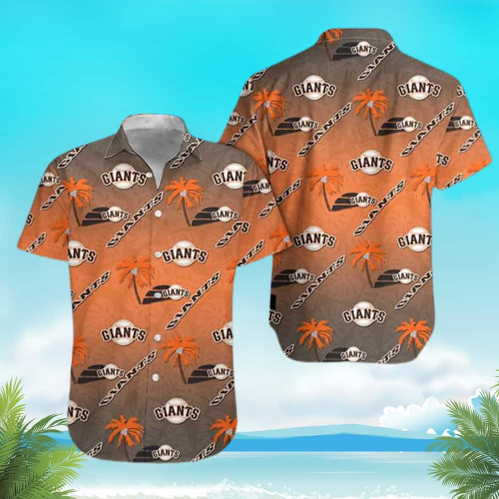 MLB San Francisco Giants Hawaiian Shirt Palm Trees Pattern Best Beach Gift MLB San Francisco Giants Hawaiian Shirt Palm Trees Pattern Best Beach Gift