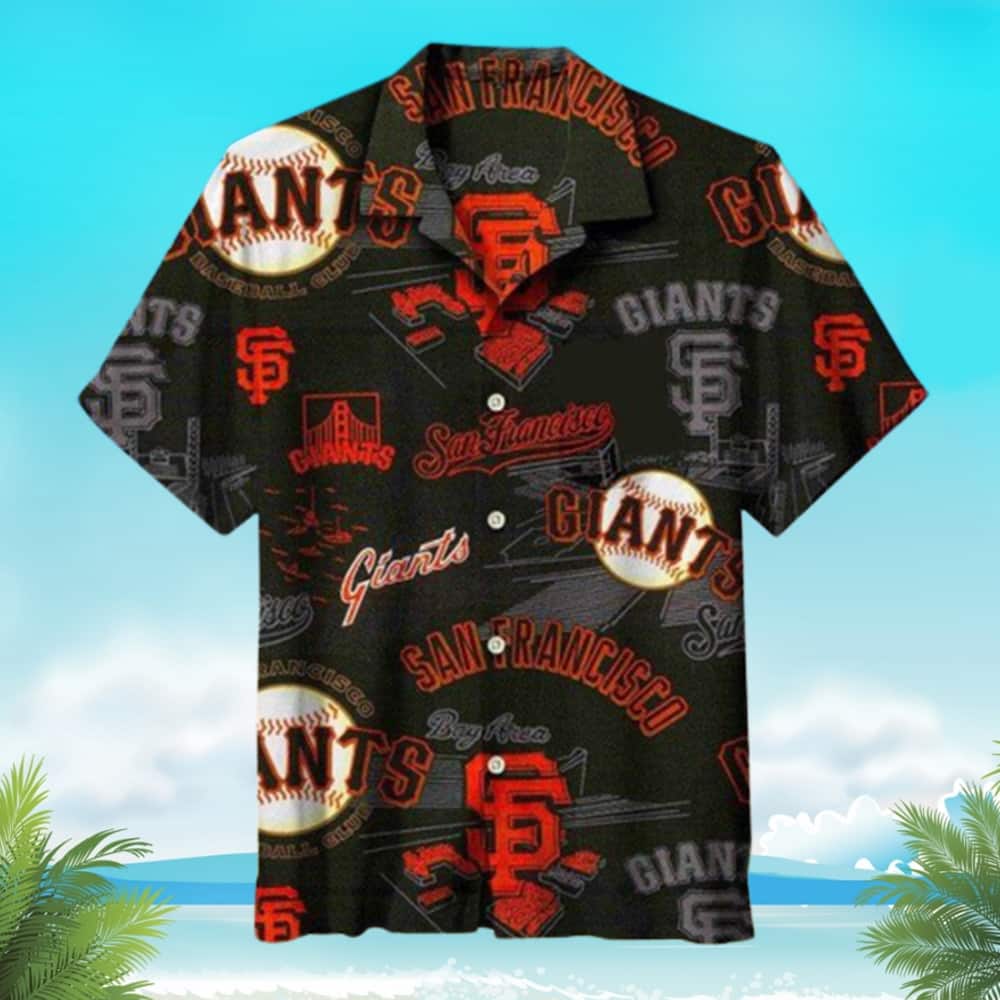 MLB San Francisco Giants Hawaiian Shirt Black Aloha Baseball Fans Gift MLB San Francisco Giants Hawaiian Shirt Black Aloha Baseball Fans Gift