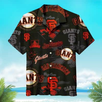 MLB San Francisco Giants Hawaiian Shirt Black Aloha Baseball Fans Gift MLB San Francisco Giants Hawaiian Shirt Black Aloha Baseball Fans Gift
