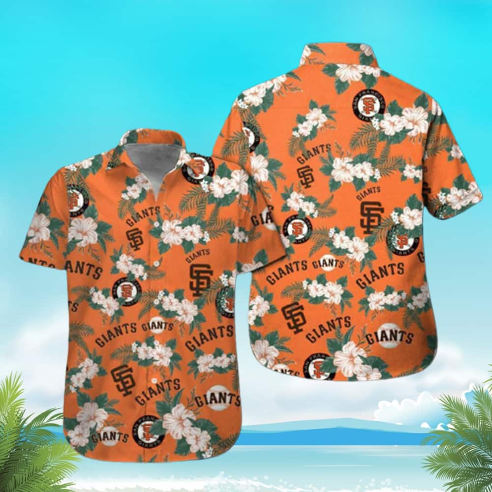 MLB San Francisco Giants Hawaiian Shirt Tropical Flower Pattern Gift For Beach Trip MLB San Francisco Giants Hawaiian Shirt Tropical Flower Pattern Gift For Beach Trip