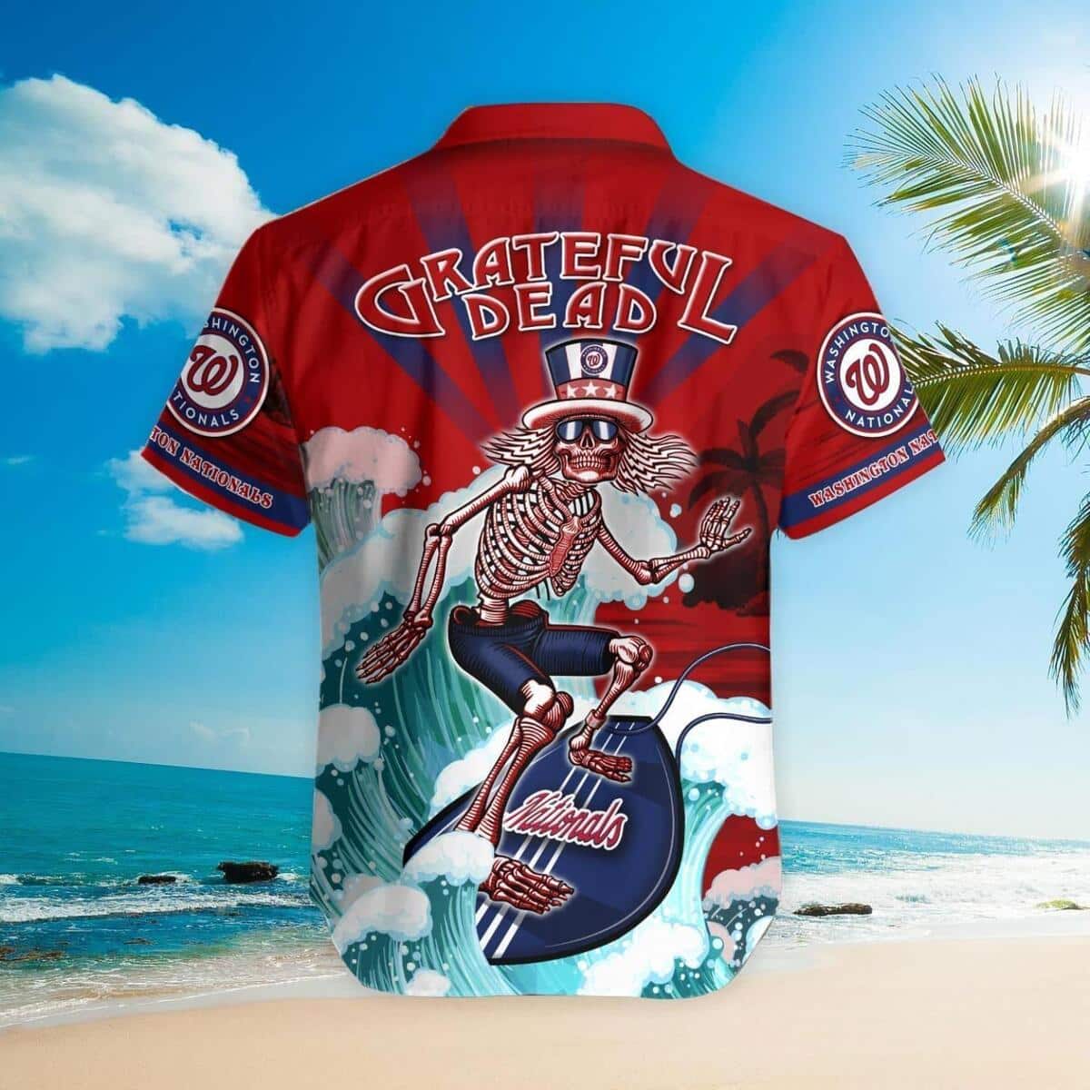 MLB Washington Nationals Hawaiian Shirt Funny Grateful Dead Best Beach Gift MLB Washington Nationals Hawaiian Shirt Funny Grateful Dead Best Beach Gift