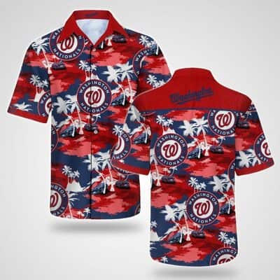 Vintage Aloha MLB Washington Nationals Hawaiian Shirt Summer Beach Gift