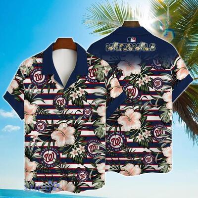 MLB Washington Nationals Hawaiian Shirt Tropical Flower Pattern Beach Gift For Friend
