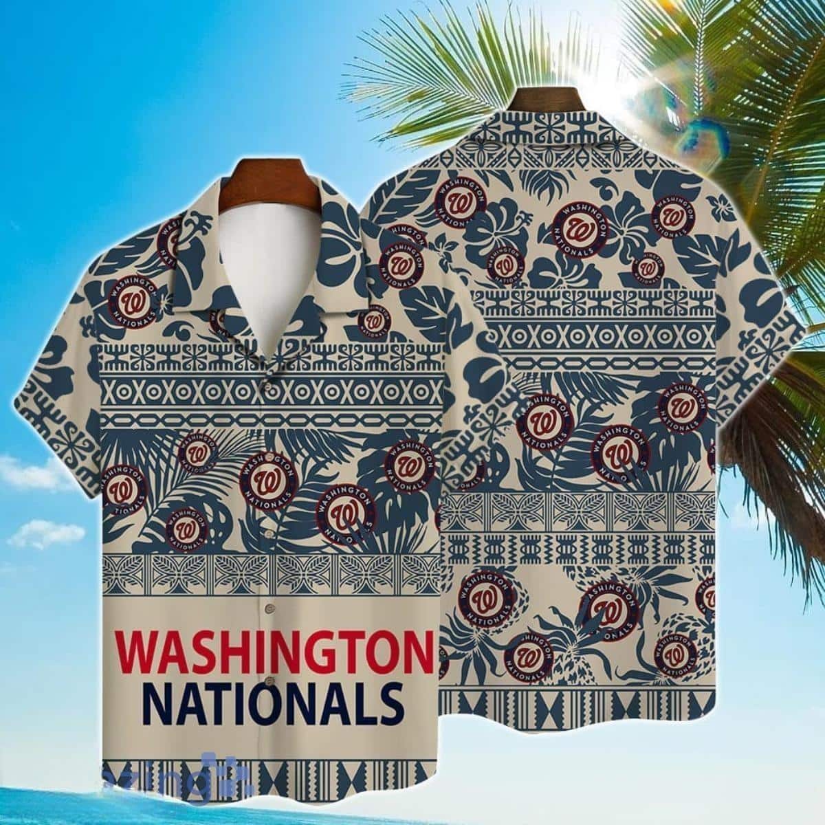MLB Washington Nationals Hawaiian Shirt Beach Gift For Him MLB Washington Nationals Hawaiian Shirt Beach Gift For Him