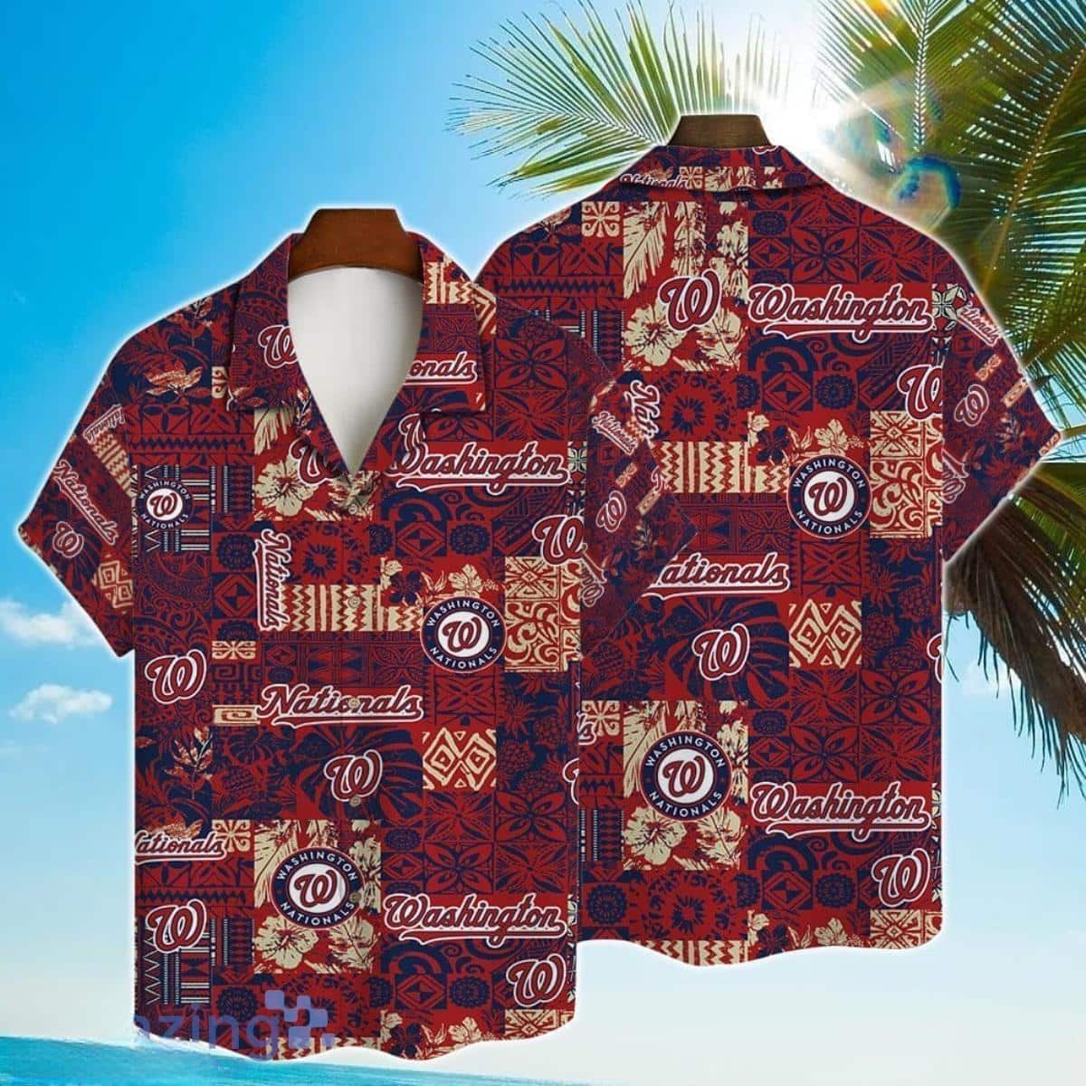 MLB Washington Nationals Hawaiian Shirt Aloha Summer Beach Gift MLB Washington Nationals Hawaiian Shirt Aloha Summer Beach Gift