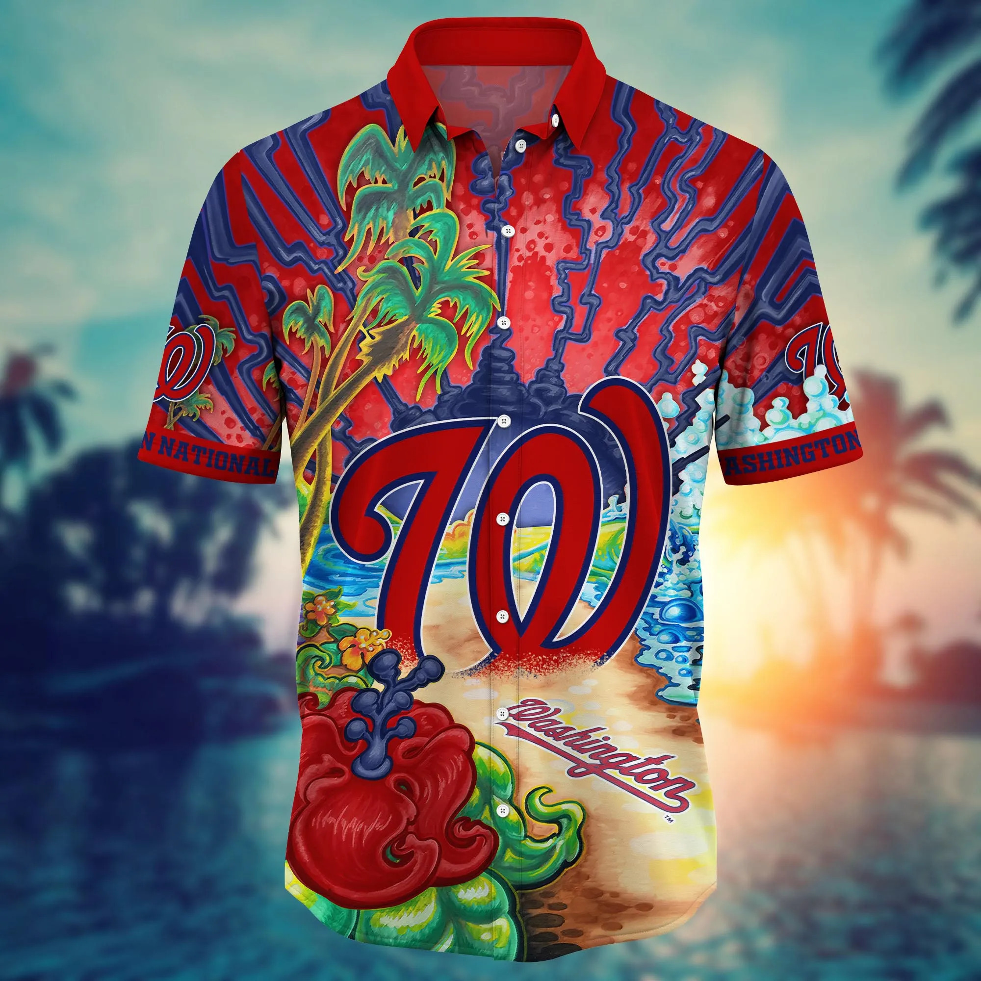 MLB Washington Nationals Hawaiian Shirt Summer Gift For Friend Colorful Aloha MLB Washington Nationals Hawaiian Shirt Summer Gift For Friend Colorful Aloha