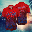 MLB Washington Nationals Hawaiian Shirt Flamingo And Tropical Plant Summer Beach Gift