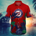 Summer Aloha MLB Washington Nationals Hawaiian Shirt Tropical Plants Best Beach Gift