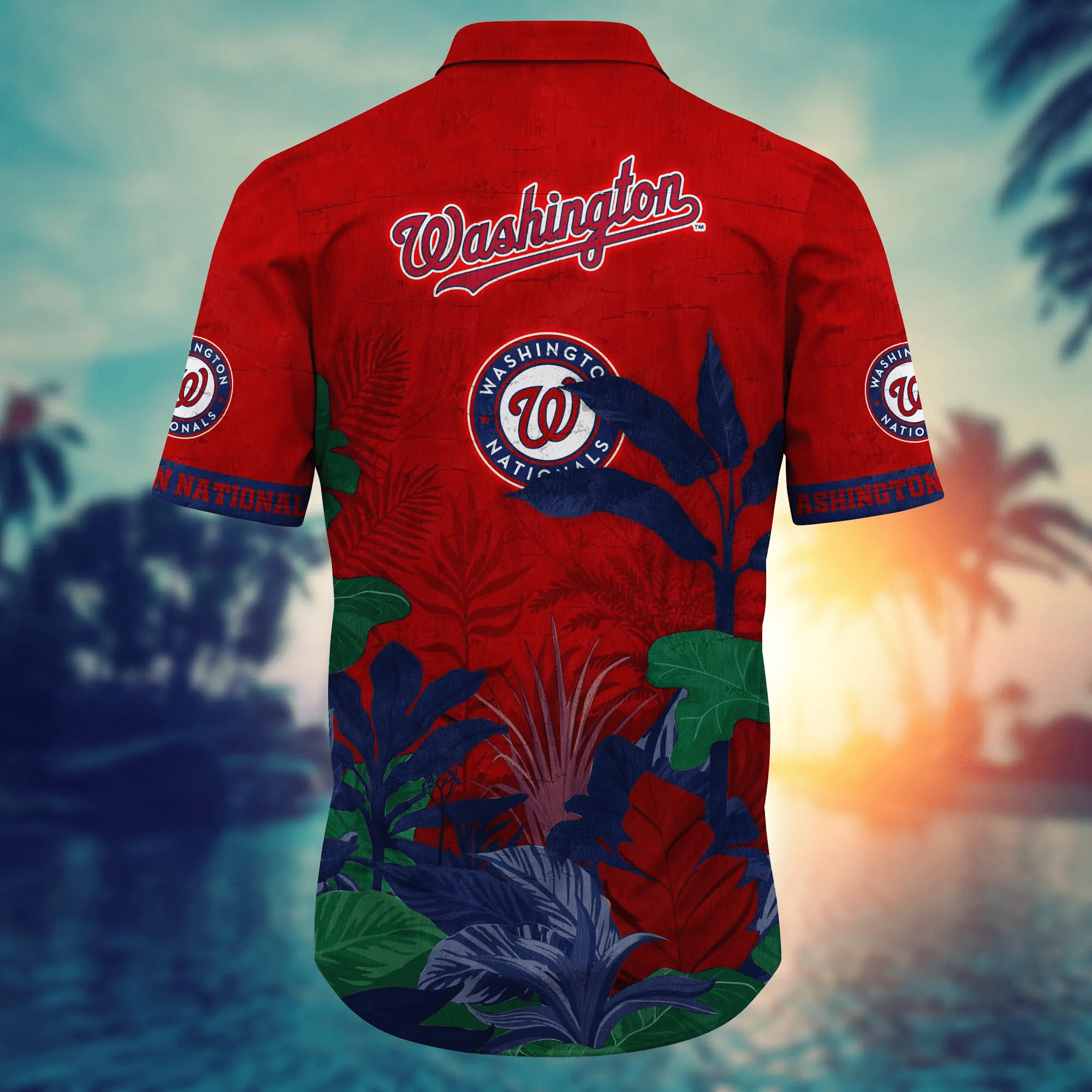 Summer Aloha MLB Washington Nationals Hawaiian Shirt Tropical Plants Best Beach Gift Summer Aloha MLB Washington Nationals Hawaiian Shirt Tropical Plants Best Beach Gift