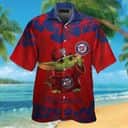 Baby Yoda Star Wars Loves MLB Washington Nationals Hawaiian Shirt Gift For Beach Trip