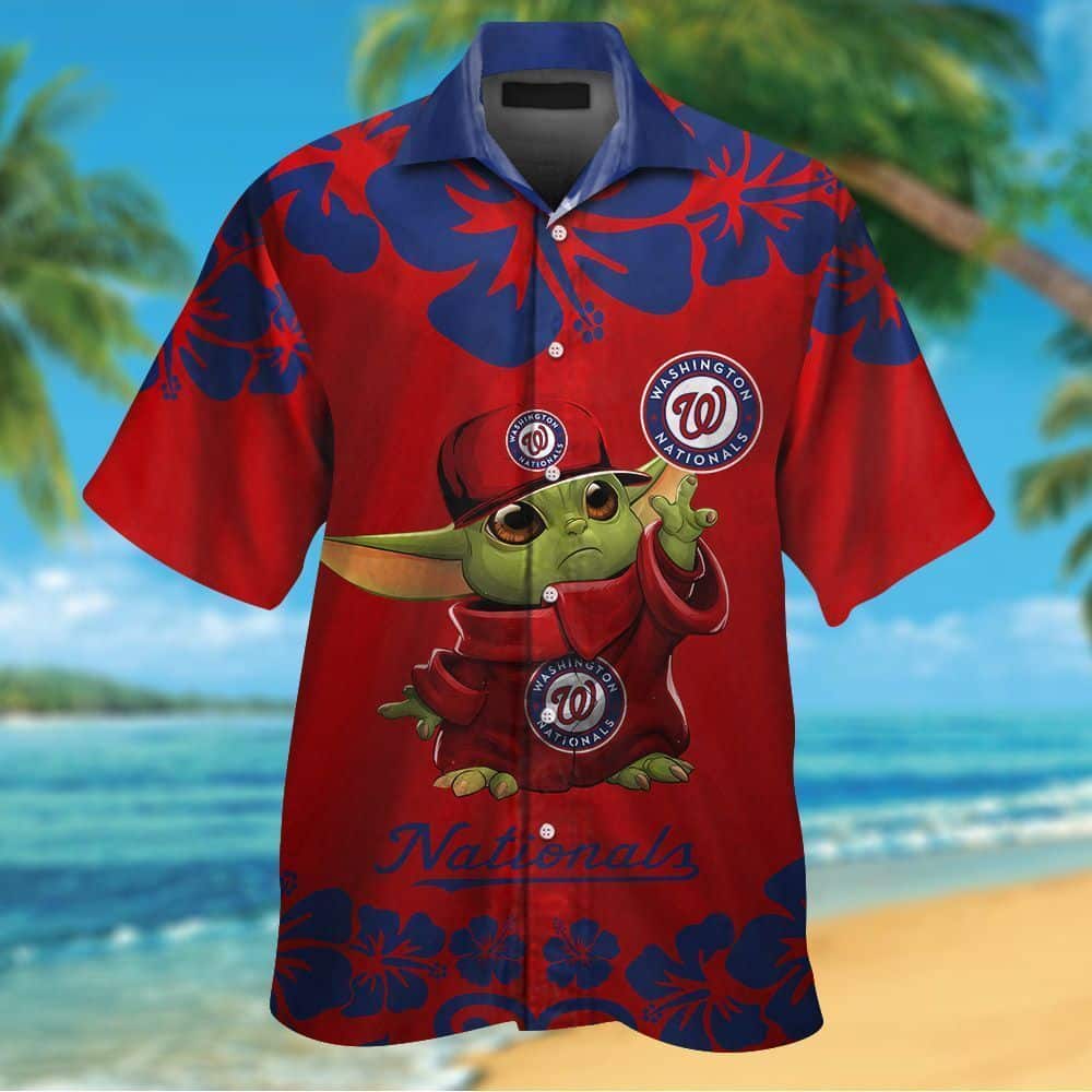 Baby Yoda Star Wars Loves MLB Washington Nationals Hawaiian Shirt Gift For Beach Trip Baby Yoda Star Wars Loves MLB Washington Nationals Hawaiian Shirt Gift For Beach Trip