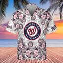 MLB Washington Nationals Hawaiian Shirt Tropical Flower Pattern Beach Lovers Gift