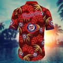 MLB Washington Nationals Hawaiian Shirt Palm Leaves Pattern Practical Beach Gift MLB Washington Nationals Hawaiian Shirt Palm Leaves Pattern Practical Beach Gift