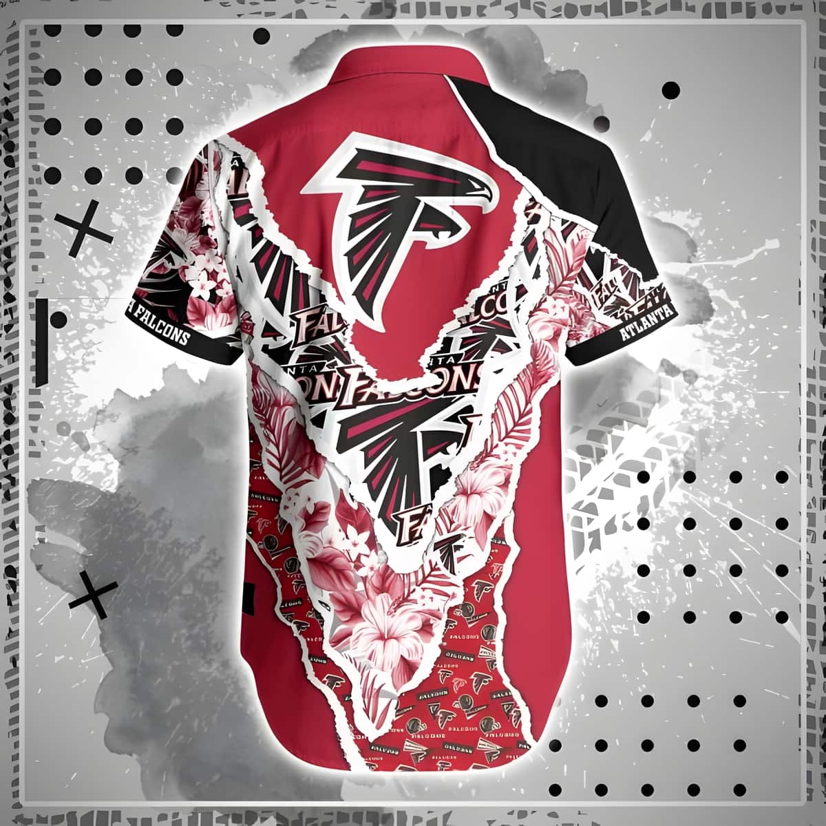 NFL Atlanta Falcons Hawaiian Shirt Flower Pattern Gift For Beach Lovers NFL Atlanta Falcons Hawaiian Shirt Flower Pattern Gift For Beach Lovers