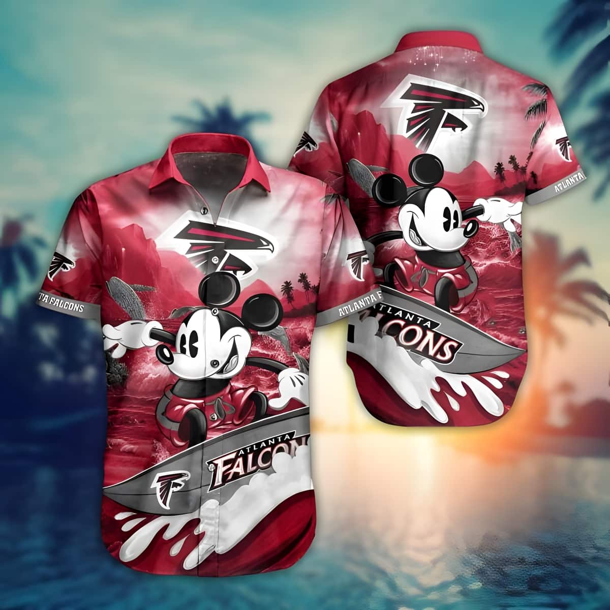 NFL Atlanta Falcons Hawaiian Shirt Cool Mickey Mouse Beach Lovers Gift