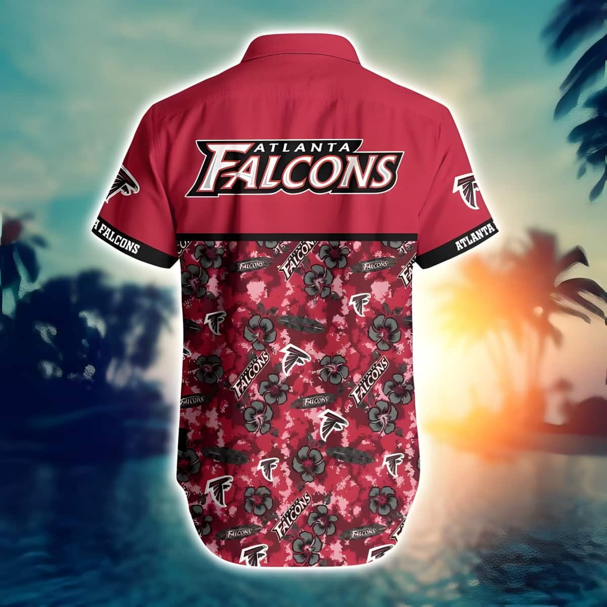 Red Aloha NFL Atlanta Falcons Hawaiian Shirt Small Flowers Pattern Beach Lovers Gift Red Aloha NFL Atlanta Falcons Hawaiian Shirt Small Flowers Pattern Beach Lovers Gift